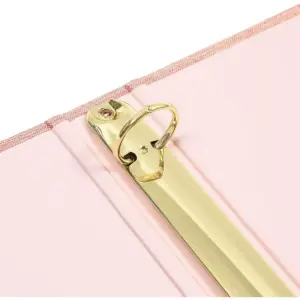 Paper Junkie Pink 3 Ring Binder with Gold Hardware for 250 Sheet Capacity (11.5 x 10.5 x 1.6 in)
