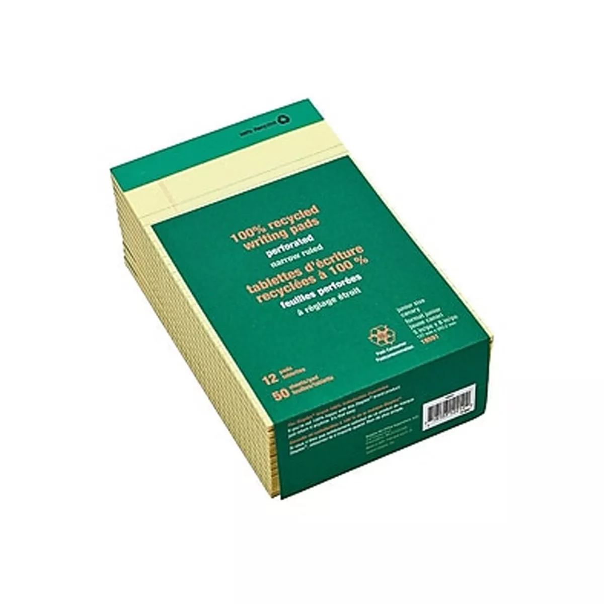 MyOfficeInnovations 100% Recycled Narrow Ruled Perforated Notepads Canary 5