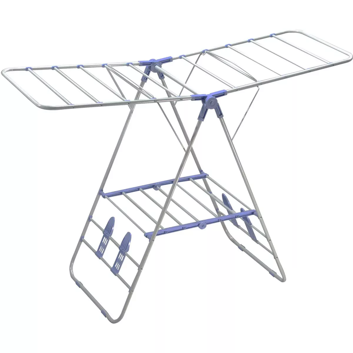 Sunbeam Folding and Collapsible Indoor and Outdoors Clothes Drying Rack, Silver
