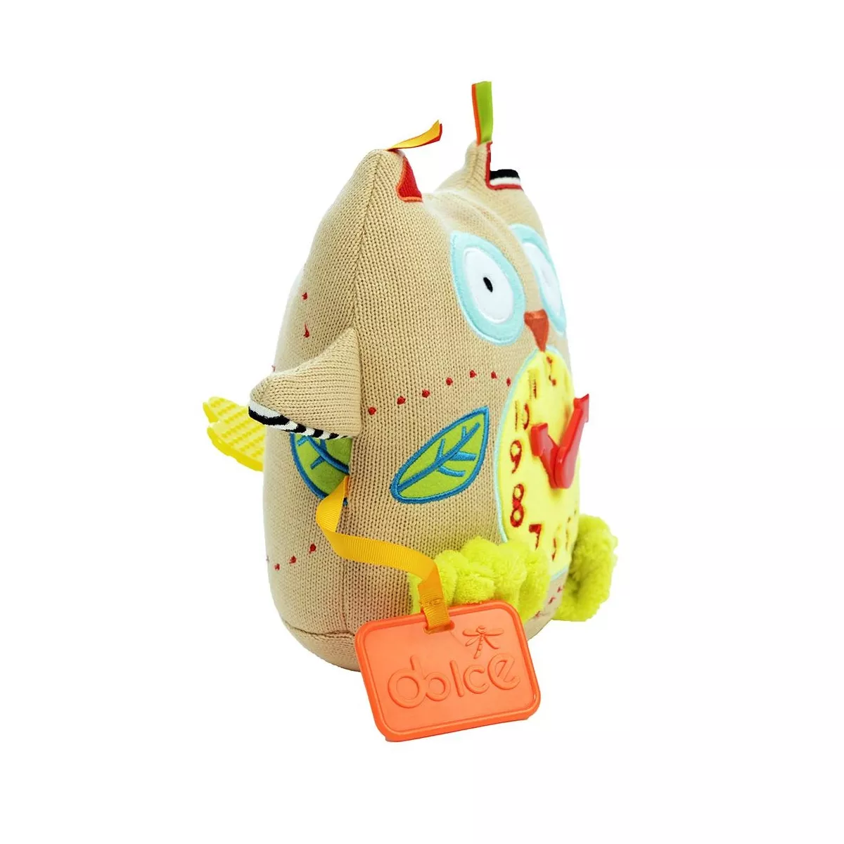 Dolce My First Owl Clock Stuffed Animal And Plush Toy