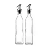 Juvale 2-Pack 17oz 500ml Olive Oil and Vinegar Cruets Glass Dispensers Bottles