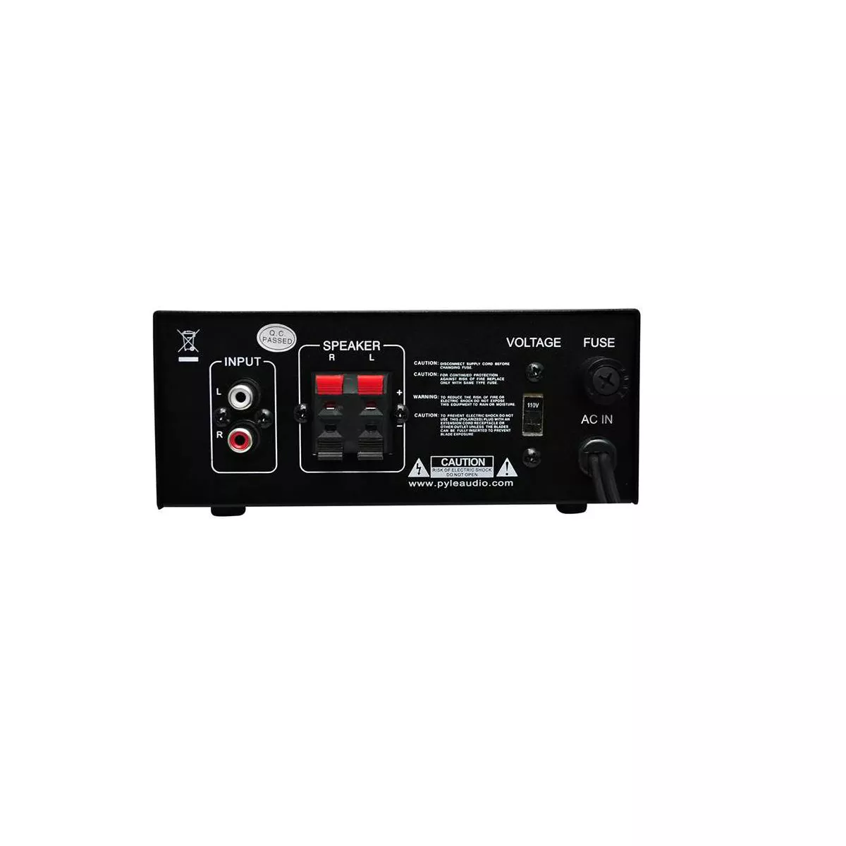 Pyle Mini 2 x 40-Watt Stereo Power Amplifier + USB/SD/AUX/LED Display | PCAU25A