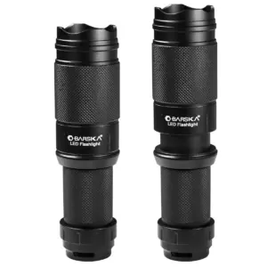 Barska 300 Lumen High Power LED Zoom Tactical Flashlight - Black