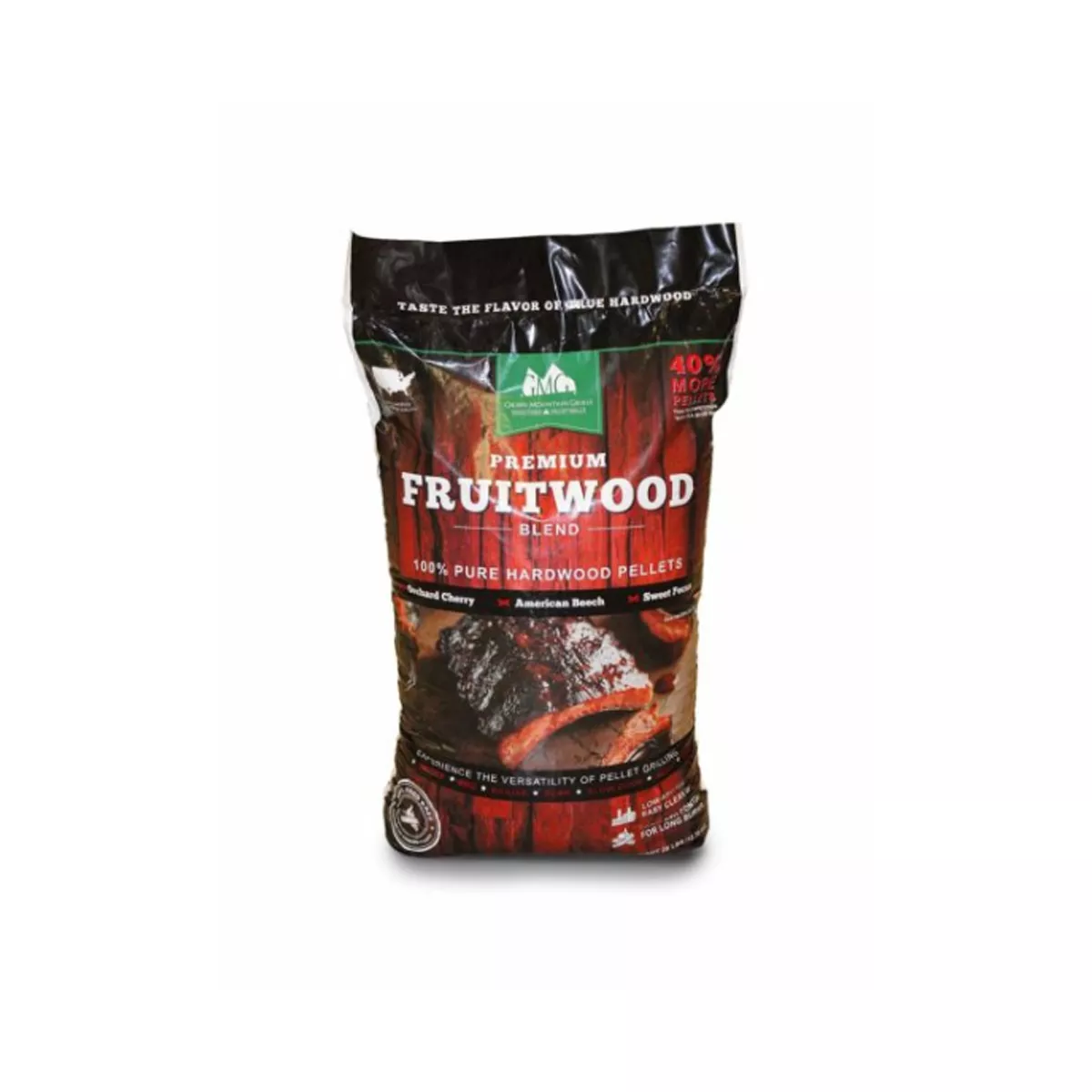 Green Mountain Premium Fruitwood Pure Hardwood Grilling Cooking Pellets (2 Pack)