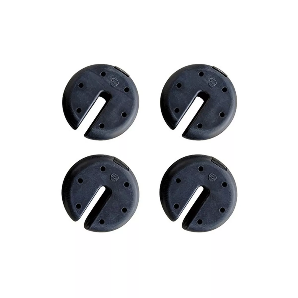 Z-Shade ZSCIRWTS-4 Black Durable Plastic Coated 6 Pound Circular Cement Core Canopy Shade Tent Outdoor Weight Plates, Set of 4