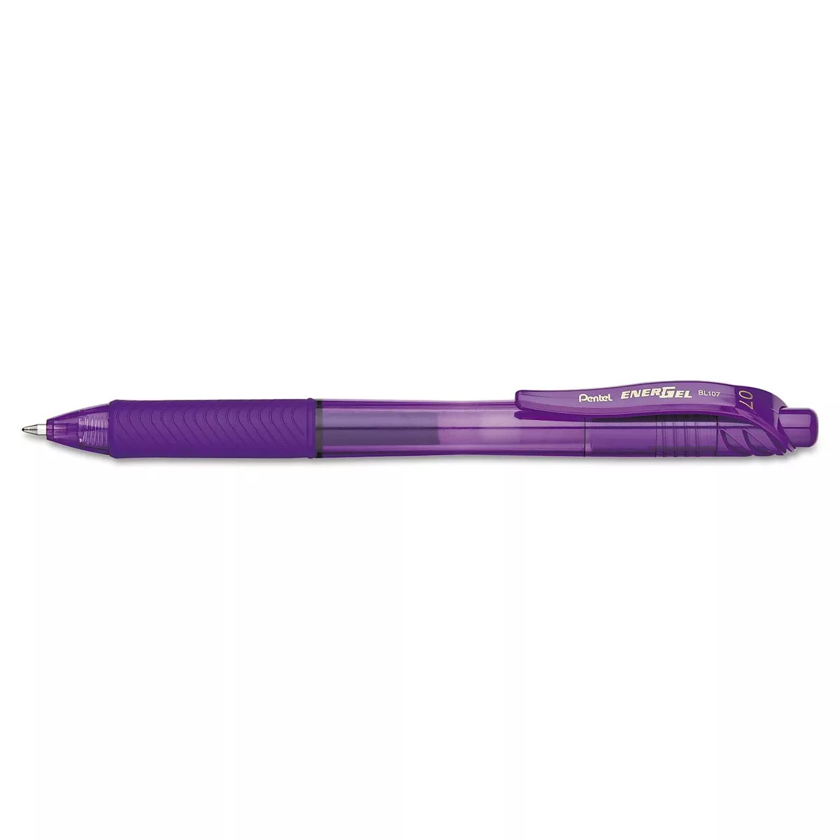 Pentel EnerGel-X Retractable Roller Gel Pen .7mm Violet Barrel/Ink Dozen BL107V
