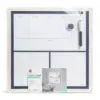 U Brands 16"x16" Magnetic Dry Erase Planner Board Rustic White Frame