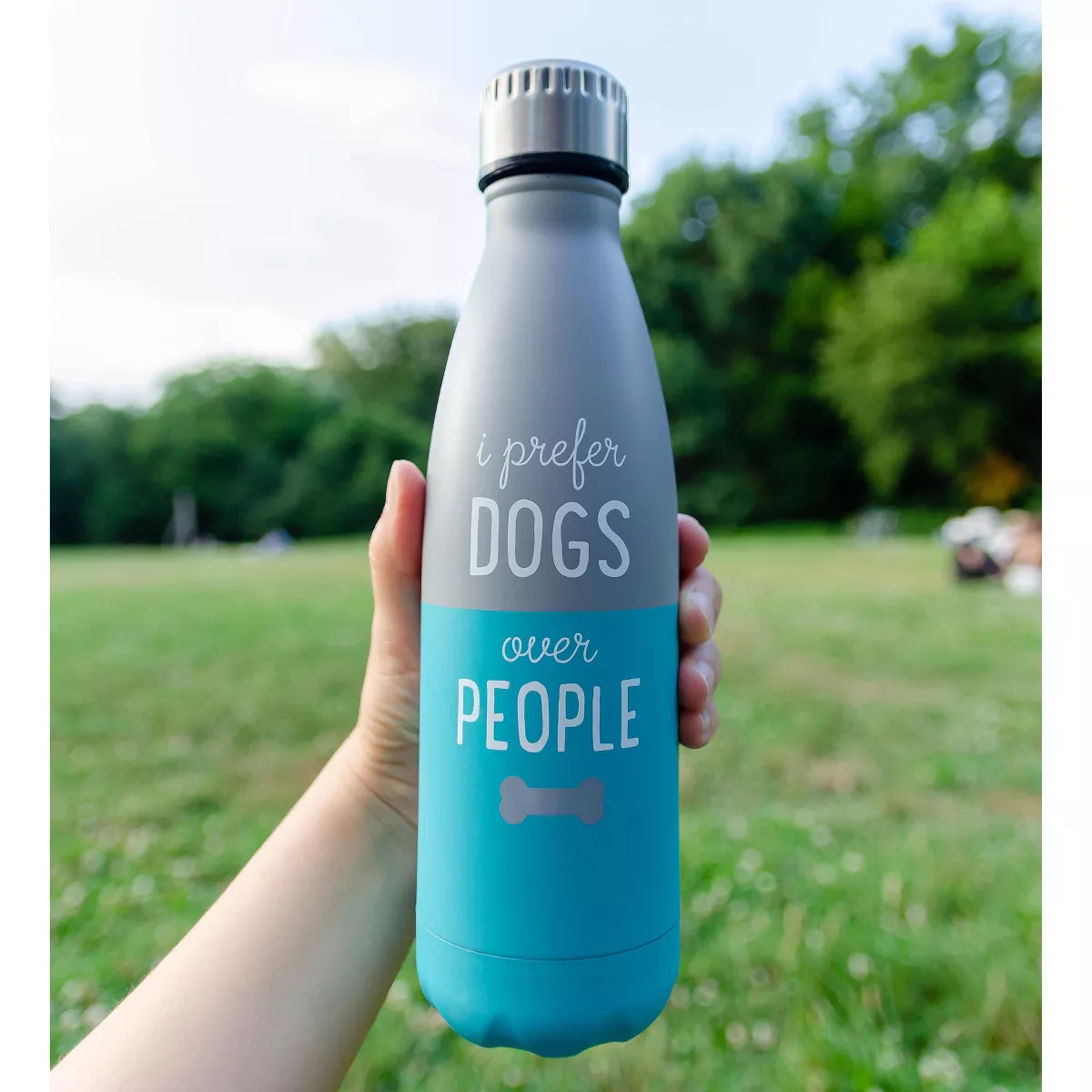 Pearhead Water Bottle - I Prefer Dogs Over People - 17oz