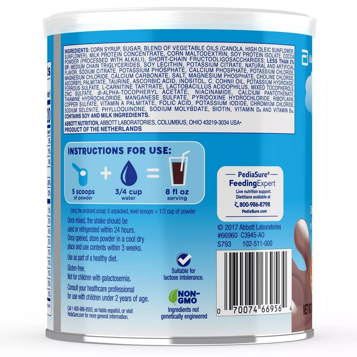 PediaSure Grow & Gain 3pk Non-GMO Chocolate Shake Mix Powder - 42.3oz