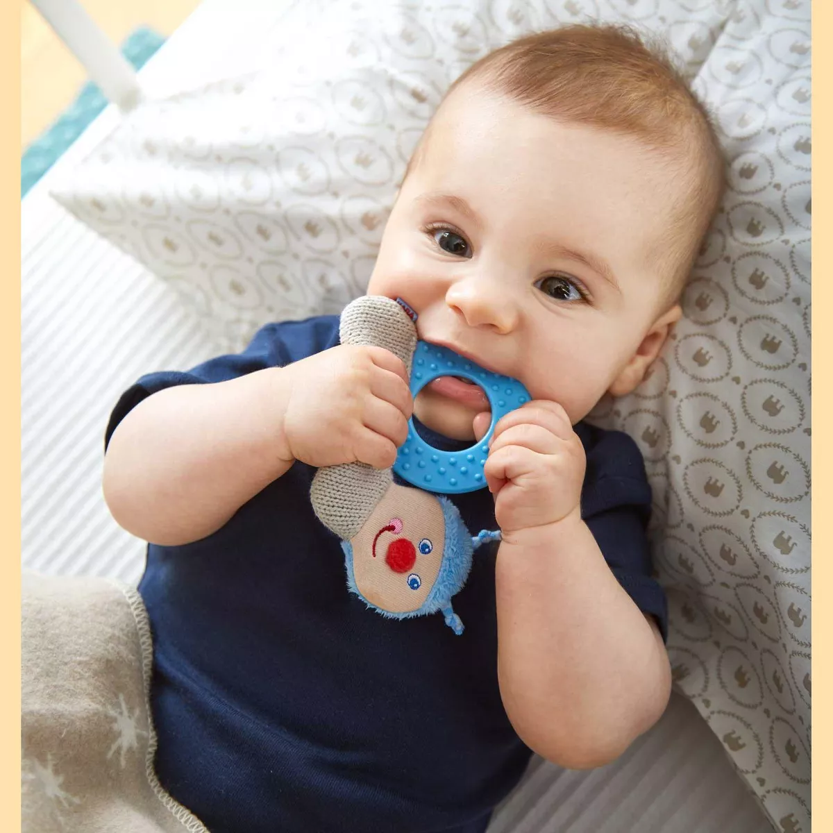 HABA Chomp Champ Snail Plush and Silicone Teether