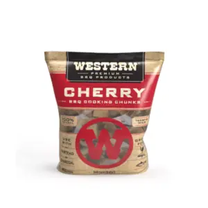 Western BBQ Smoking Barbecue Pellet Wood Grill Cooking Chip Chunks, Cherry (2-Pack)
