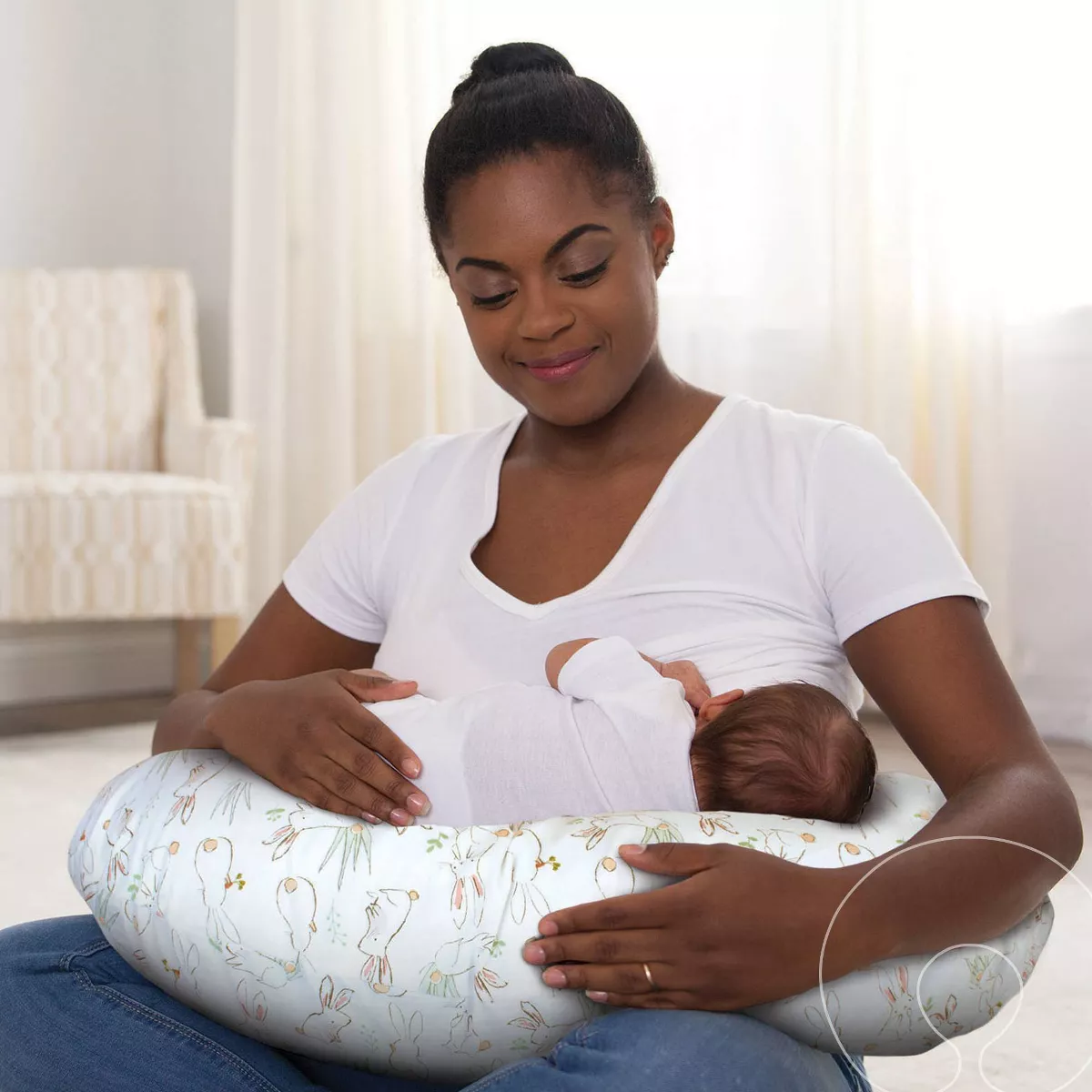 Boppy Original Nursing Pillow Cover - Pink Hip Hop Bunnies