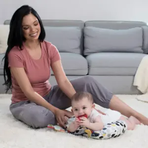 Boppy Tummy Time Prop Pillow - Black White Rainbow