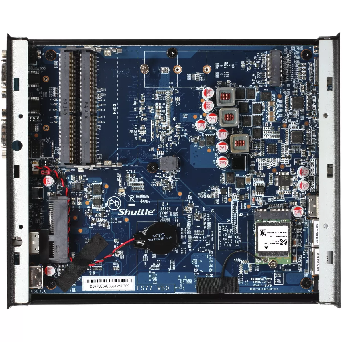 Shuttle XPC DS77U Nettop Computer - Celeron 3865U - Slim PC - Black - Intel HD Graphics 610 - Wireless LAN