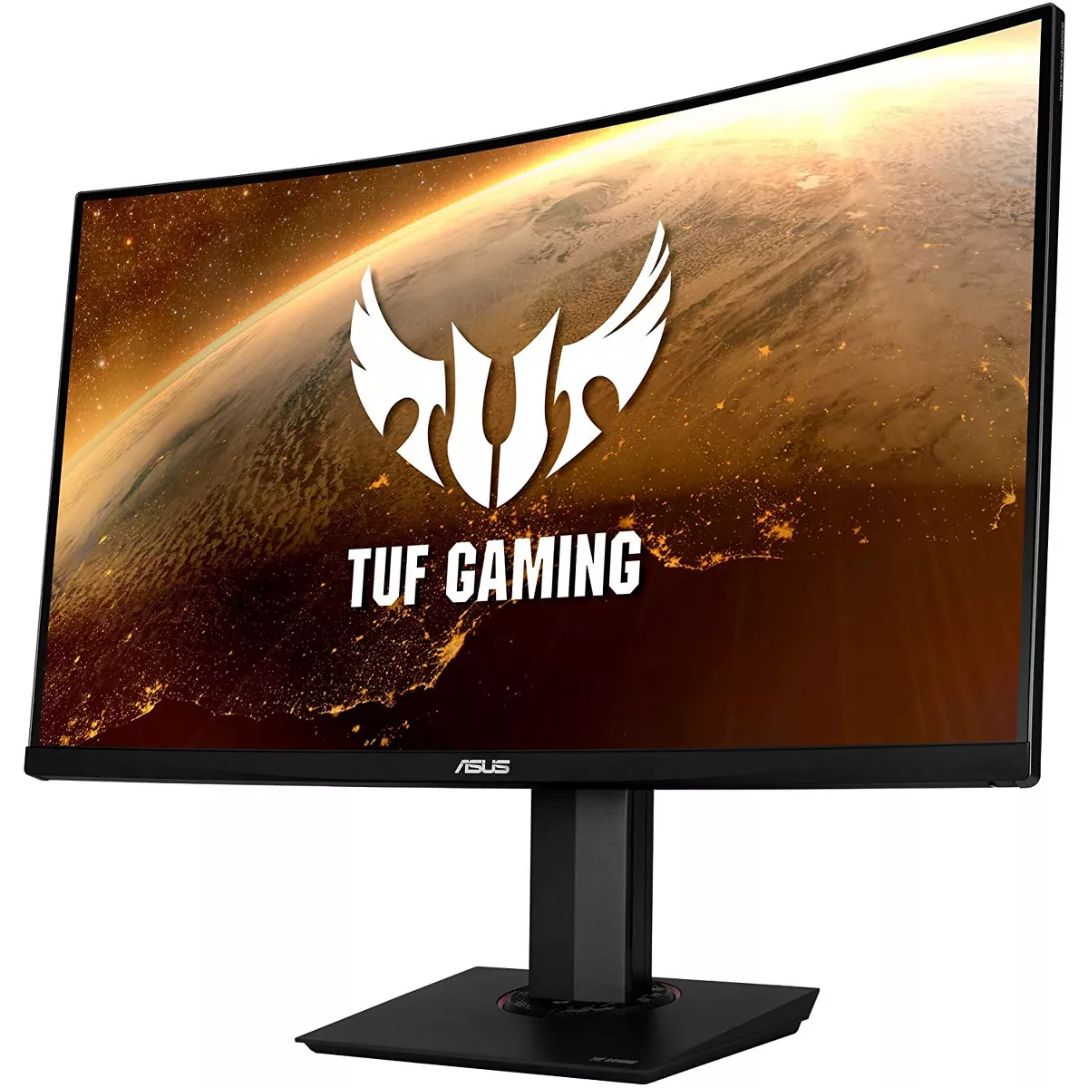 ASUS TUF Gaming VG32VQ 32 Inch Curved Gaming Monitor FreeSync HDR Elmb Sync 1440P 144Hz 1ms Eye Care with DP HDMI, Black