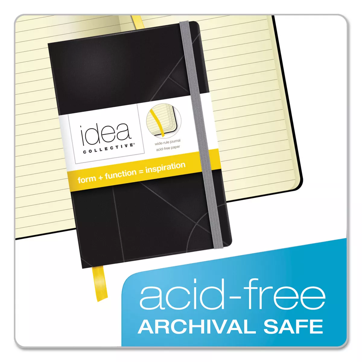 Tops Idea Collective Journal Hard Cover Side Bound 5 1/2 x 3 1/2 Black 96 Sheets 56874
