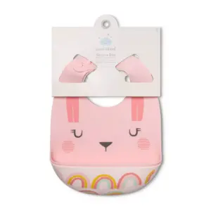 Silicone Bib with Decal - Cloud Island™ Rabbit/Rainbow