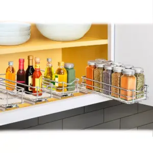 Lynk Professional Slide Out Spice Rack Upper Cabinet Organizer- 4