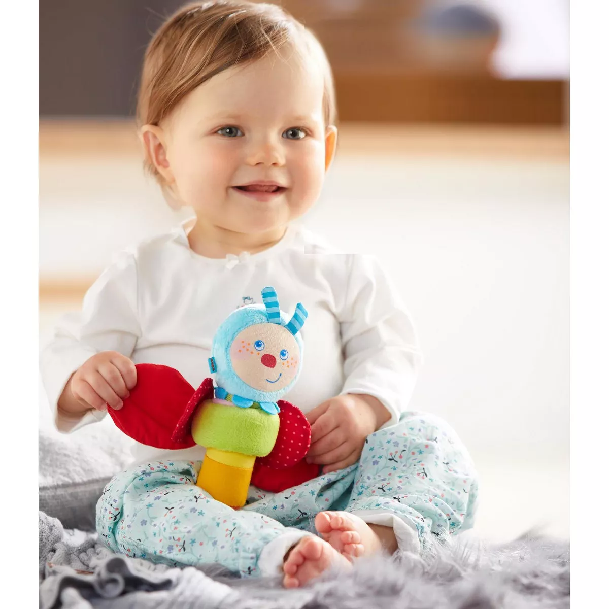 HABA Soft Clutching Figure Caterpillar Mina - Two Piece Plush Set