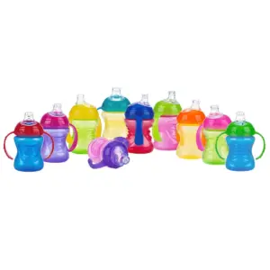 Nuby Bin Cup Super Spout Trainer- 8oz - Colors May Vary