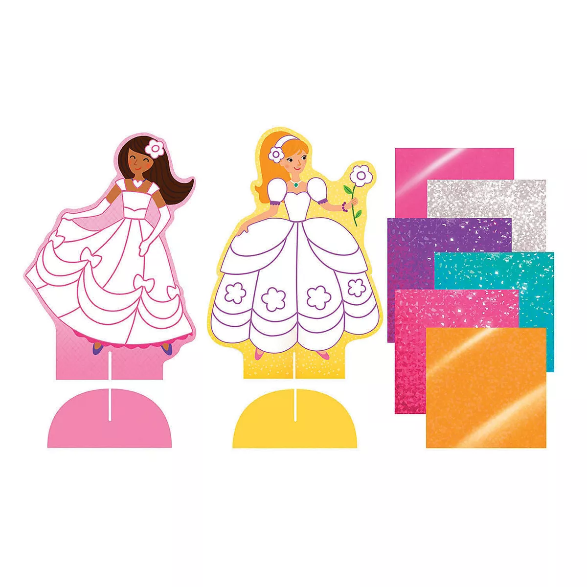 MindWare Fancy Gowns Foil Art Sticker Pack - Stickers -8 Pieces