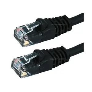 Monoprice Cat5e Ethernet Patch Cable - 25 Feet - Black | Network Internet Cord - RJ45, Stranded, 350Mhz, UTP, Pure Bare Copper Wire, 24AWG