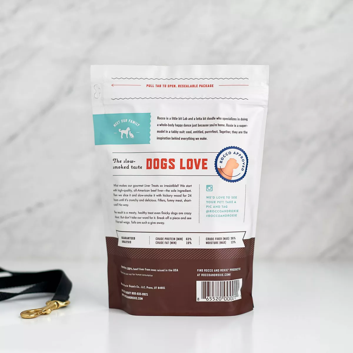 Rocco & Roxie Beef Liver Jerky Dog Treats - 16oz