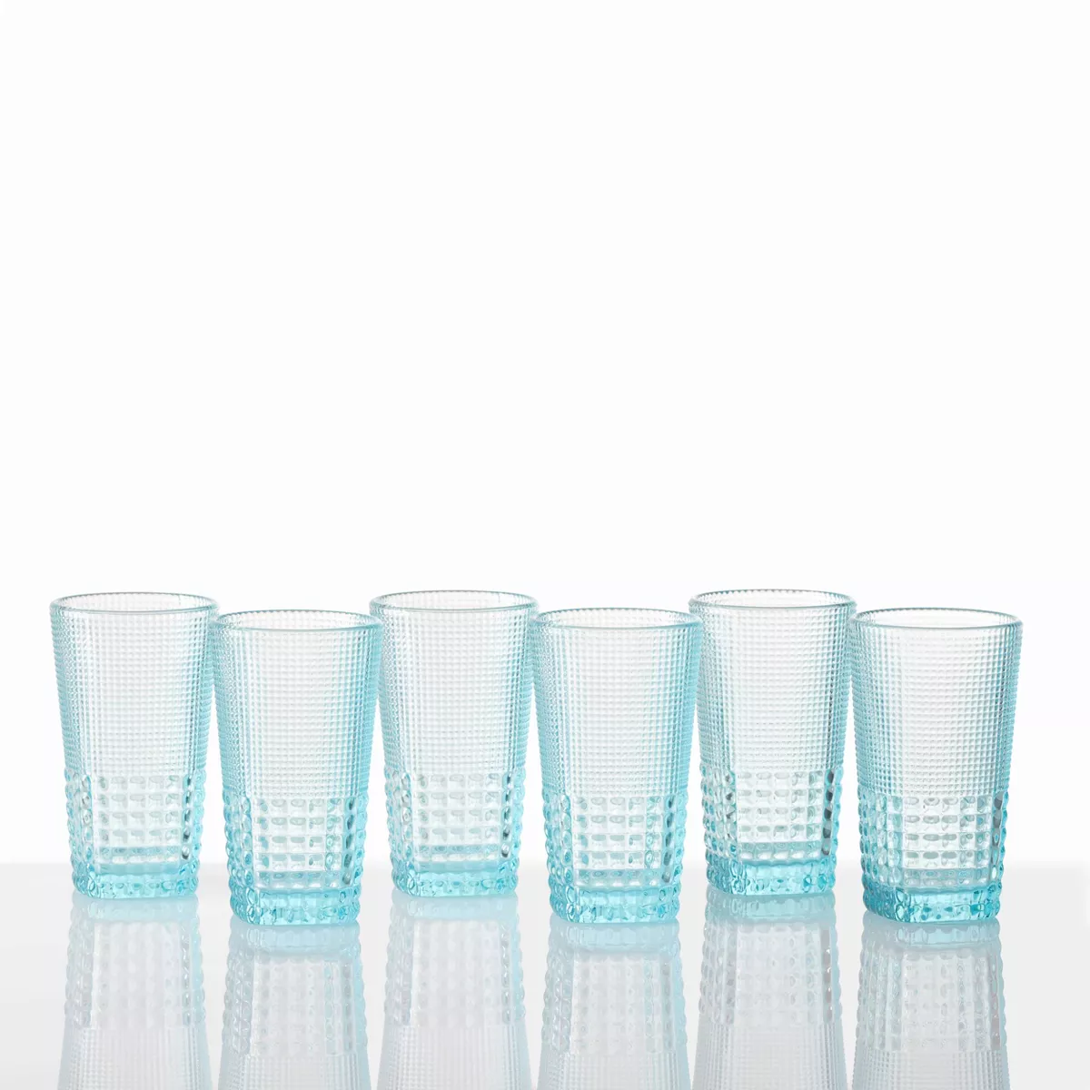 13oz 6pk Crystal Malolm Ice Beverage Glasses Light Blue - Fortessa Tableware Solutions