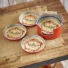Lakeside Thanksgiving Coaster Set with Farmhouse Design, Harvest Sentiment - 5 Pc.