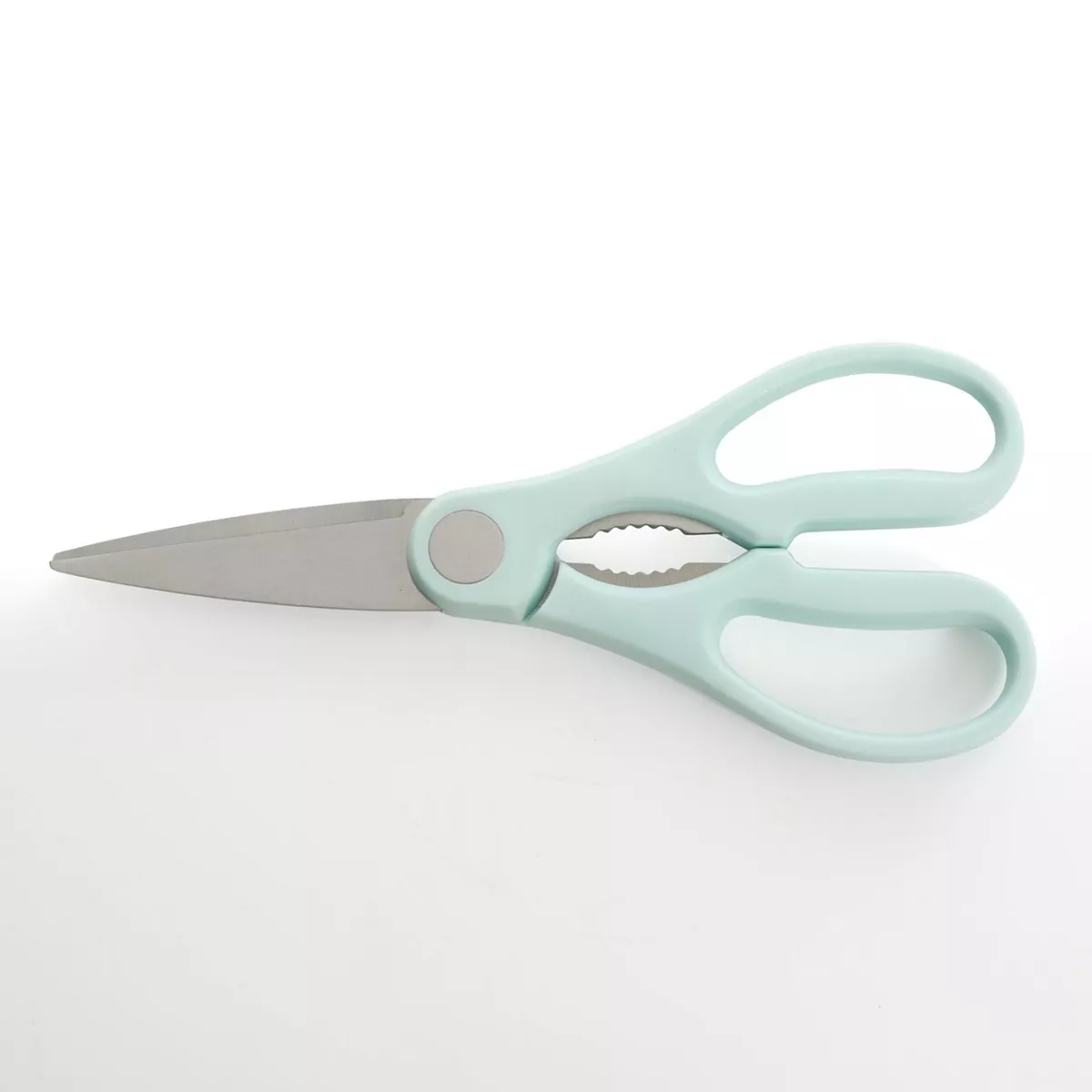 Kenmore Kane 14 Piece Stainless Steel Cutlery Set in Glacier Blue with Rubber Wood Block