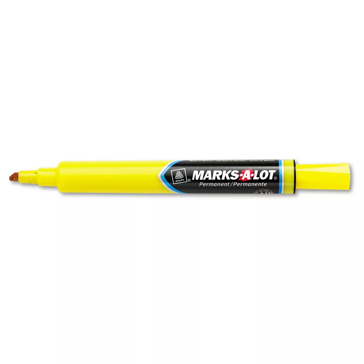 Avery Marks-A-Lot Large Desk-Style Permanent Marker Chisel Tip Yellow Dozen 08882