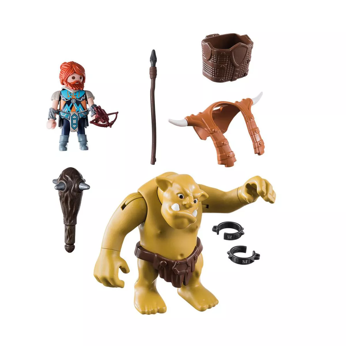 Playmobil Giant Troll with Dwarf Fighter