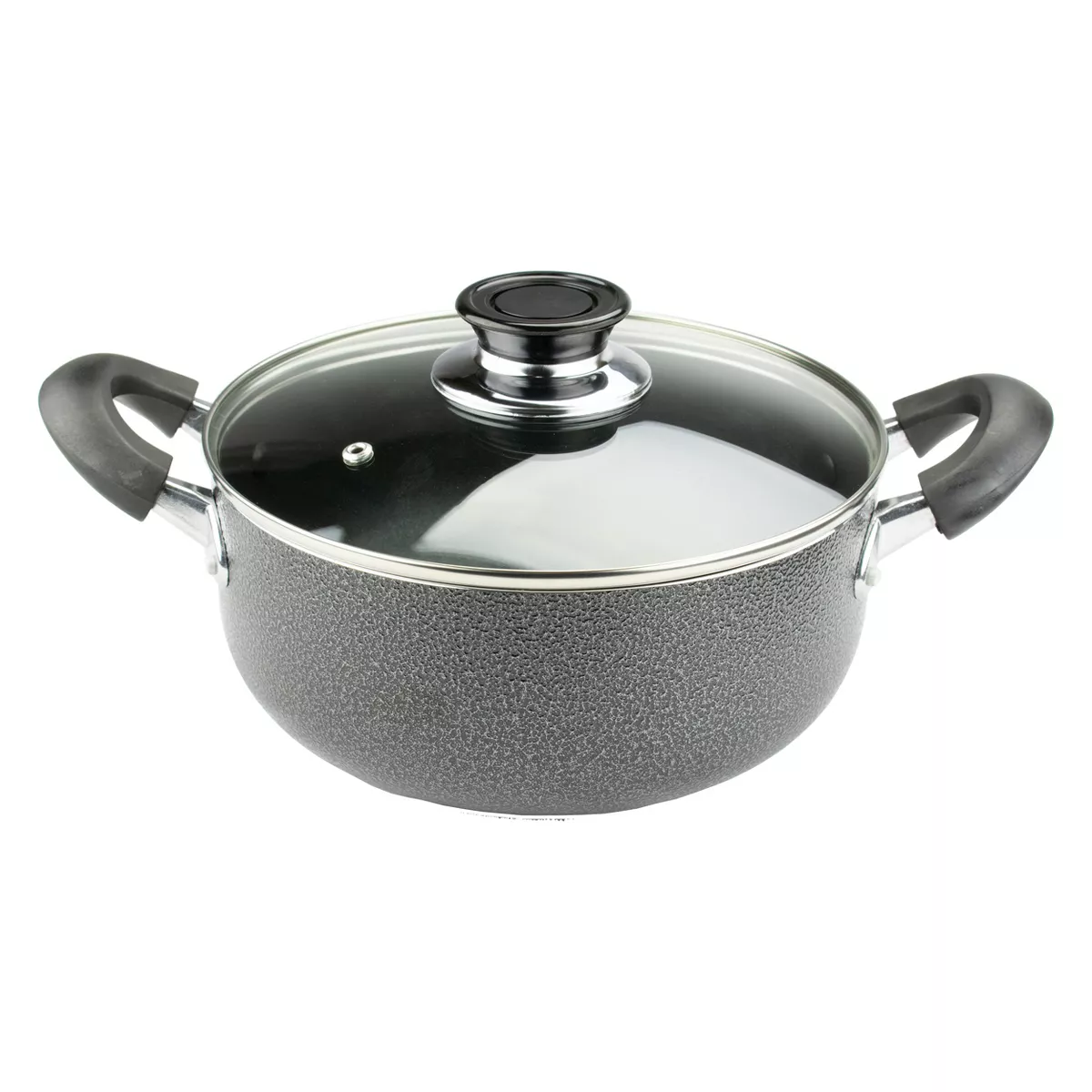Brentwood 7 Piece Nonstick Aluminum Cookware Set in Granite