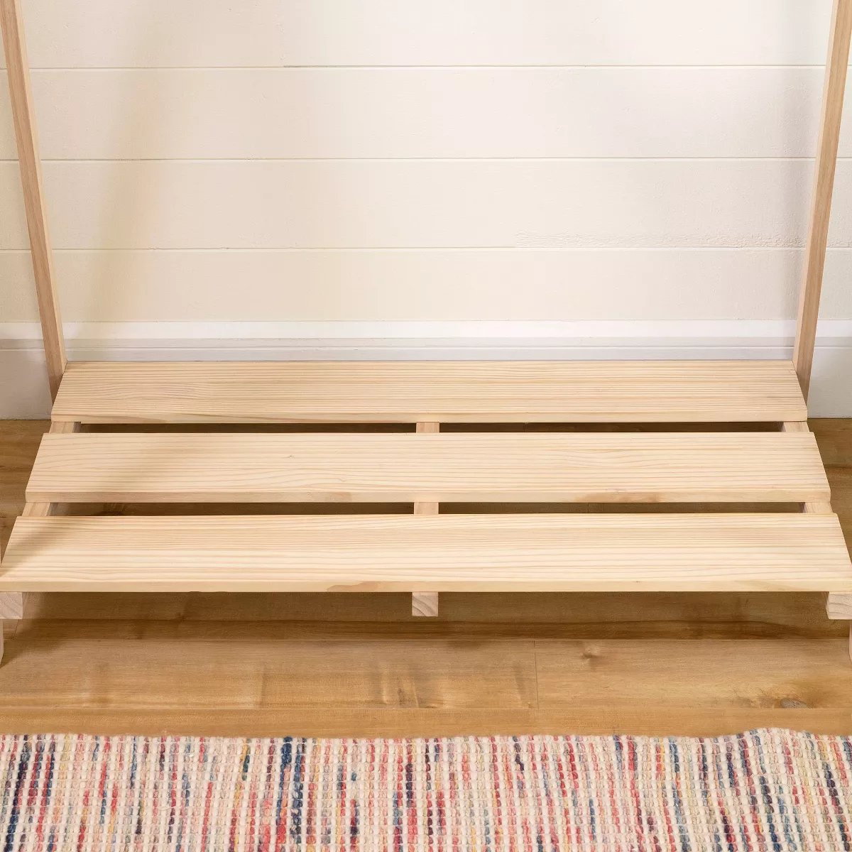 Kids' Sweedi Scandinavian Clothes Rack Natural Wood - South Shore