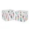 Feather Fabric Storage Bins - Sweet Jojo Designs