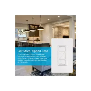 Lutron Caseta Wireless Smart Light Dimmer Switch (2 Count) Starter Kit with Pedestals for Pico Wireless Remotes, Works with Alexa, Apple HomeKit, and the Google Assistant | P-BDG-PKG2W