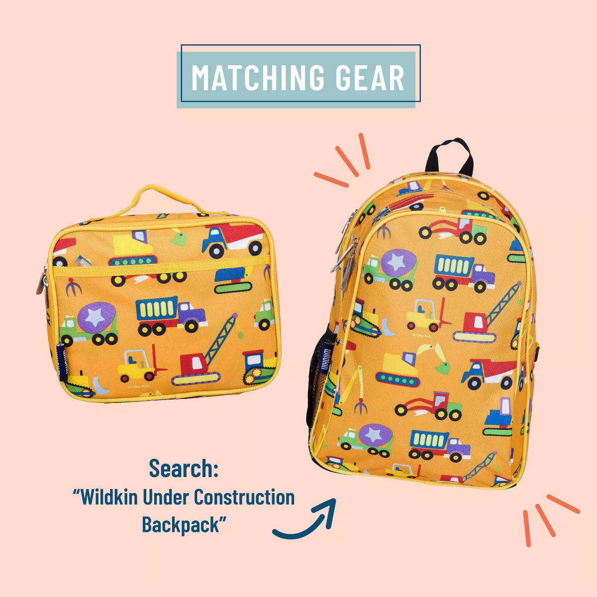 Wildkin Olive Kids' Under Construction Lunch Box
