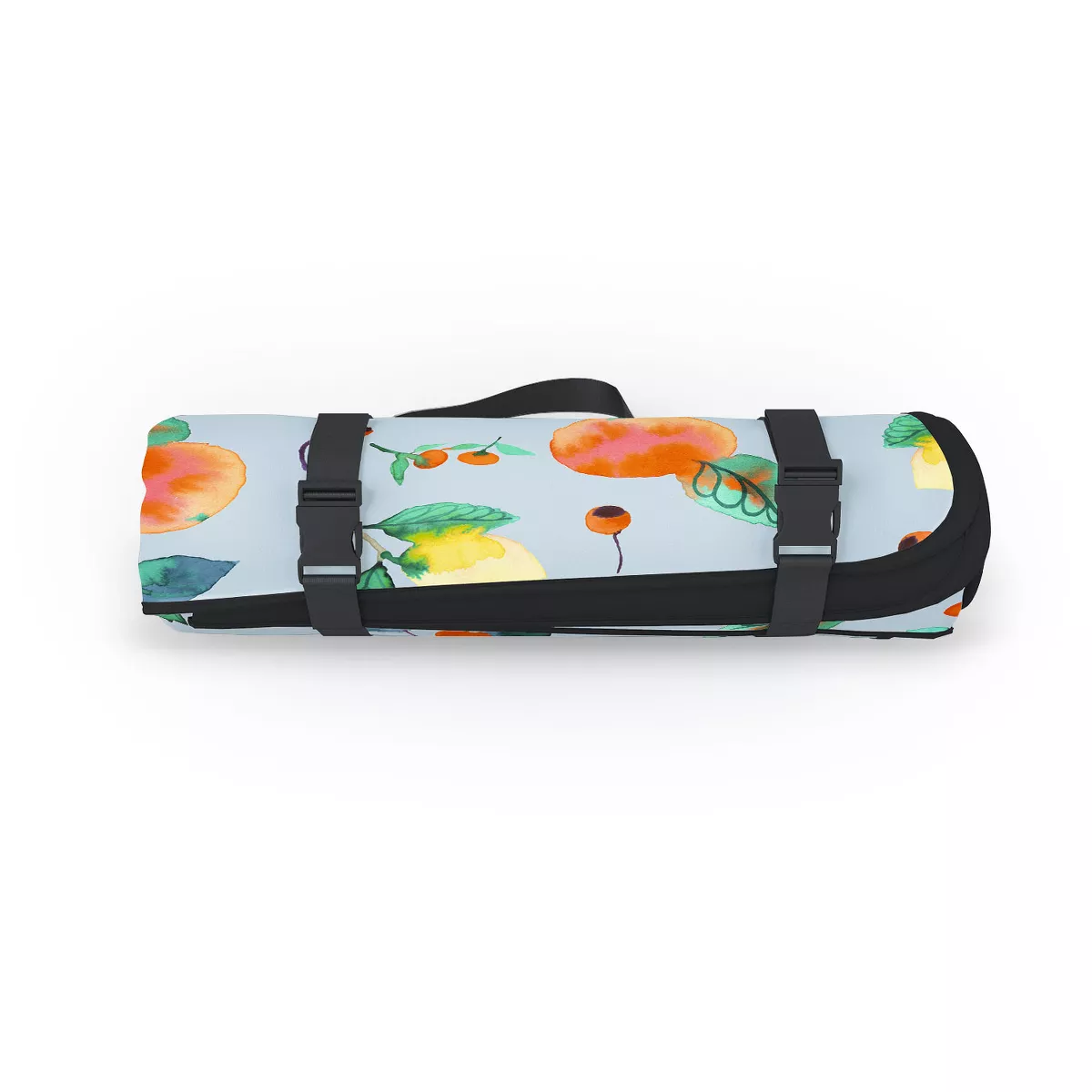 Ninola Design Citrus fruits Summer Blue Picnic Blanket - Deny Designs