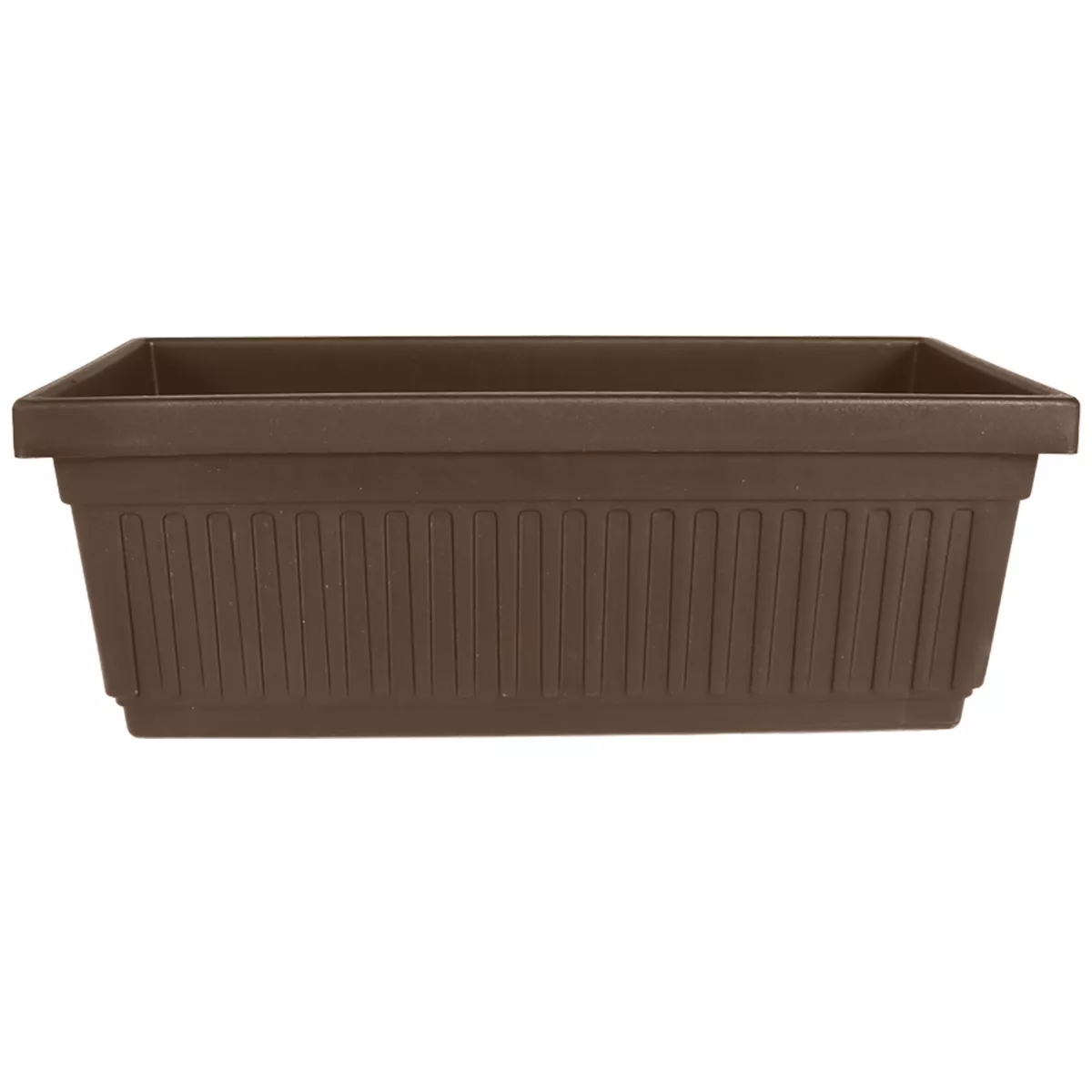 HC Companies VNP30000E21 30-Inch Fluted Plastic Venetian Flower Box for Flowers, Vegetables, or Succulents, Chocolate