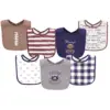 Hudson Baby Infant Boy Cotton Bibs, Football, One Size