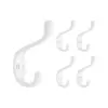 Franklin Brass 5pk 3"Heavy Duty Coat & Hat Decorative Hooks White