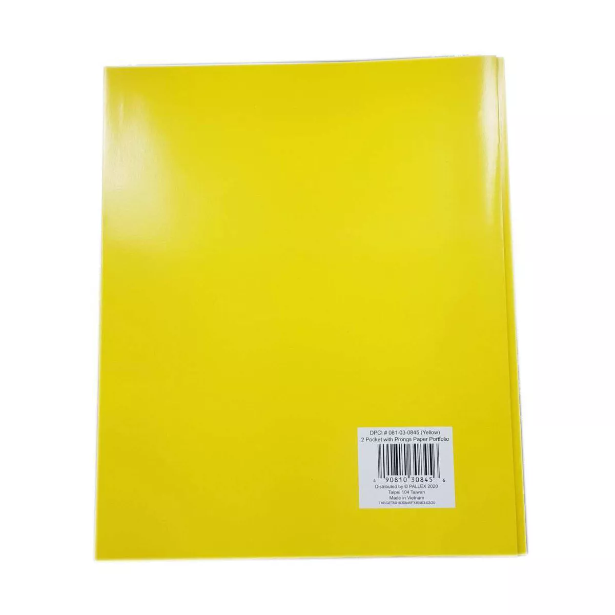 2 Pocket Paper Folder with Prongs Yellow - Pallex