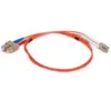 Monoprice Fiber Optic Cable - 1 Meter - Orange | LC to SC OM1, 62.5/125 Type, Multi Mode, Duplex