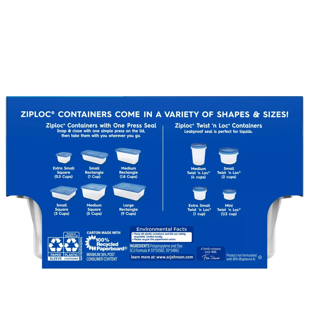 Ziploc Twist 'N Loc Container - 4oz