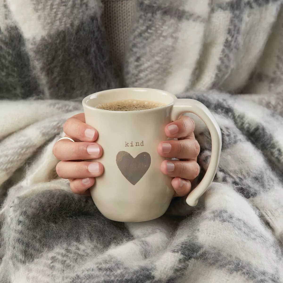 DEMDACO Kind Heart Mug 12 ounce - White
