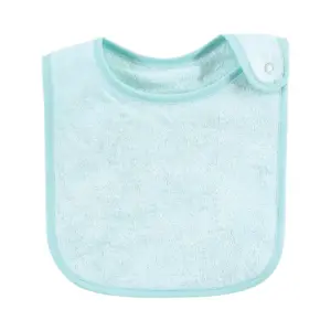 Hudson Baby Infant Girl Rayon from Bamboo Terry Bibs, Purple Mint, One Size