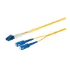 Monoprice Fiber Optic Cable - 3 Meter - Yellow | LC/UPC-SC/UPC, G657A1, Single Mode, Duplex, 2mm, PVC