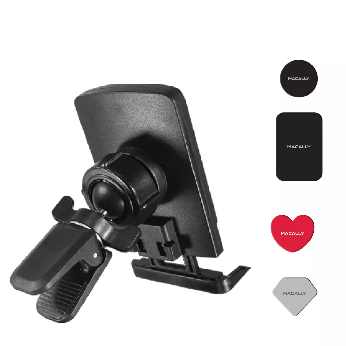Macally Phone Strong Magnetic Holder With Vent Clamp and Kick Stand Mount
