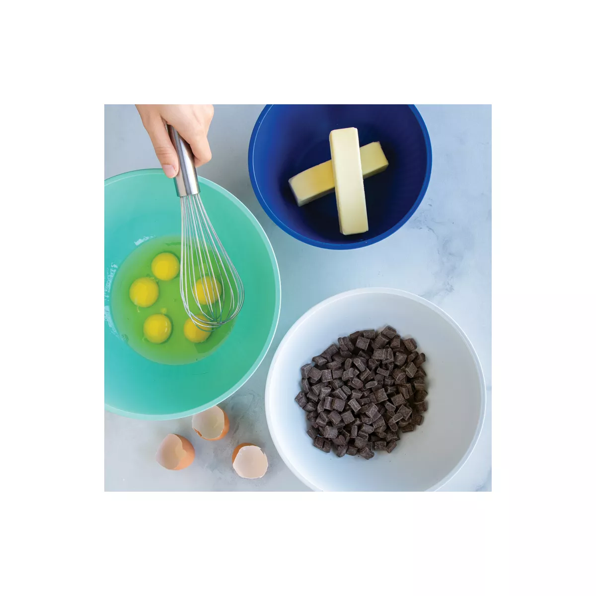 Nordic Ware 3 Piece Prep & Serve Mixing Bowl Set