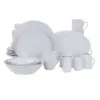 Gibson Home Classic Pearl Fine Ceramic 39 Piece Dinnerware Set in White
